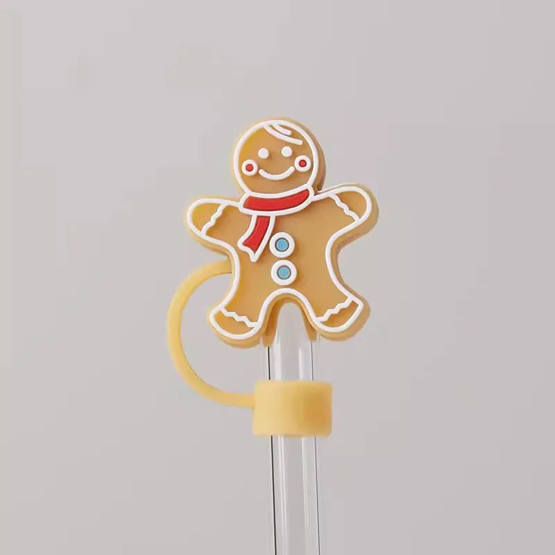 Cute Strawberry Straw Cover Caps For Stanley Cup 40 oz Tumbler Accessories Kawaii Silicone Straw Toppers Cap For 10mm Straws