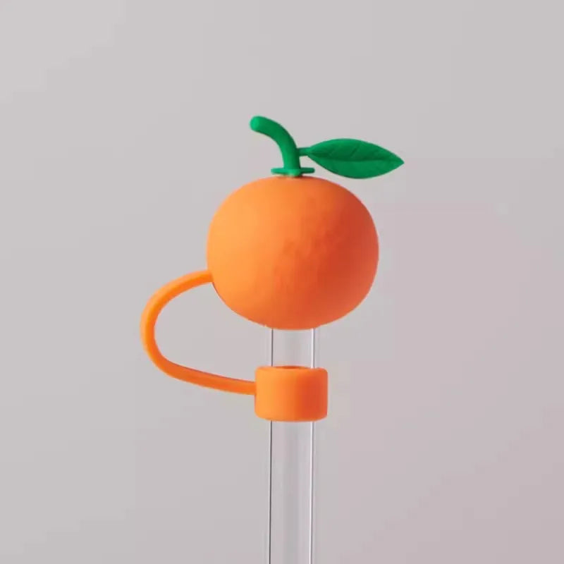 Cute Strawberry Straw Cover Caps For Stanley Cup 40 oz Tumbler Accessories Kawaii Silicone Straw Toppers Cap For 10mm Straws