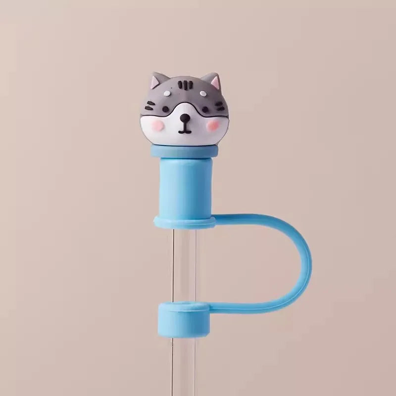 Cute Strawberry Straw Cover Caps For Stanley Cup 40 oz Tumbler Accessories Kawaii Silicone Straw Toppers Cap For 10mm Straws