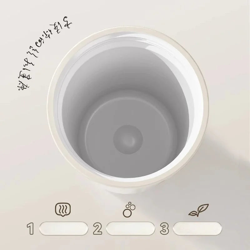 GIANXI Lily Of The Valley Design Travel Portable Leakproof Coffee Cup Stainless Steel Insulated Bottle Cold Cup Handy Cup