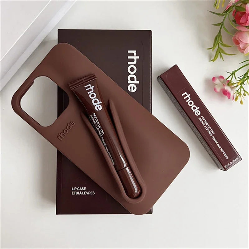 NEW Autumn Edition Rhode Lipstick Soft Phone Case For iPhone 12 11 13 14 16 15 Pro Max Plus Silicone With Box And Lipstick Cover
