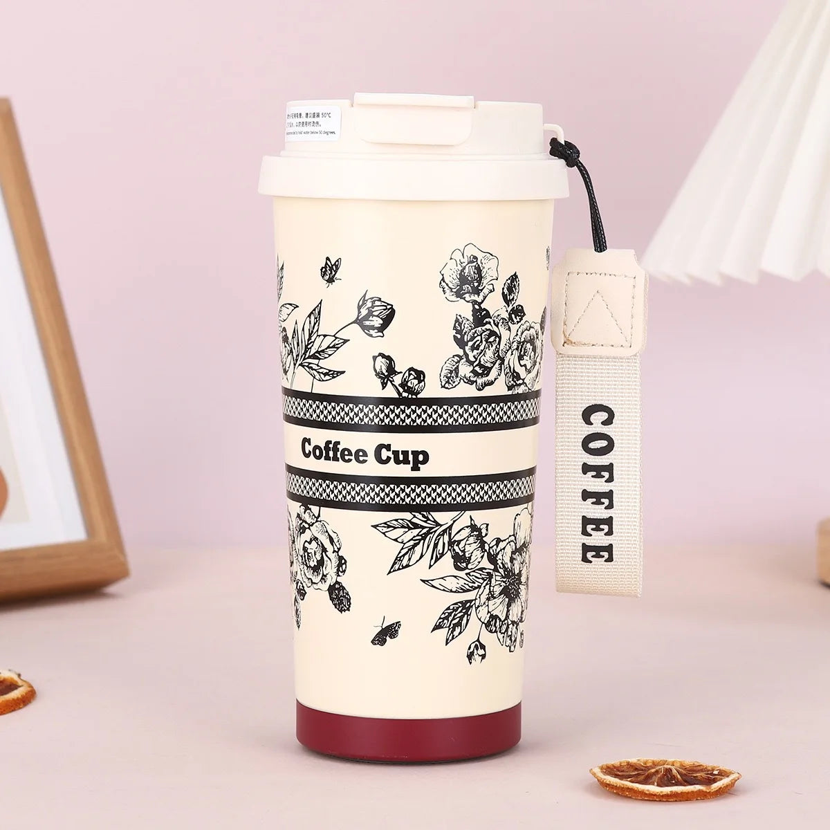 500ml Stainless Steel Double Wall Vacuum Insulated Travel Mug with Handle/Portable Thermal Cup, Coffee Tumbler Termos Cup
