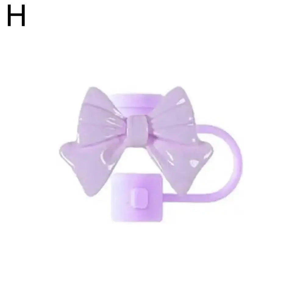 Bow Straw Cap Covers Toppers Silicone Accessories For Stanley Cups 30&40 Oz Tumbler And With 1pc Protective Boot ﻿