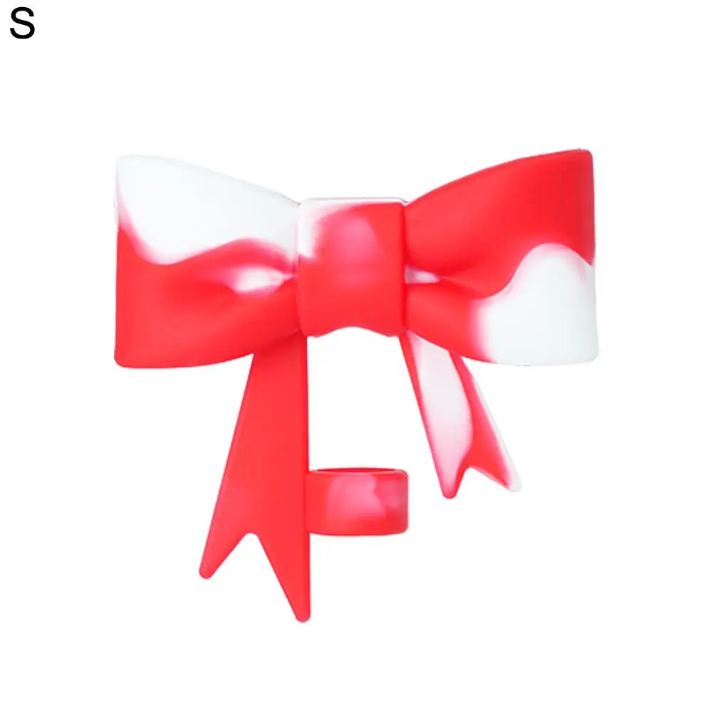 Bow Straw Cap Covers Toppers Silicone Accessories For Stanley Cups 30&40 Oz Tumbler And With 1pc Protective Boot ﻿