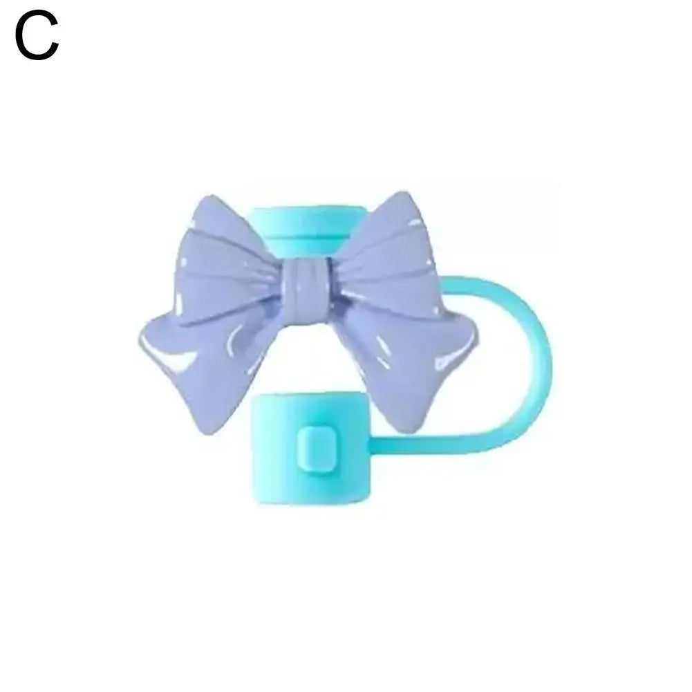 Bow Straw Cap Covers Toppers Silicone Accessories For Stanley Cups 30&40 Oz Tumbler And With 1pc Protective Boot ﻿