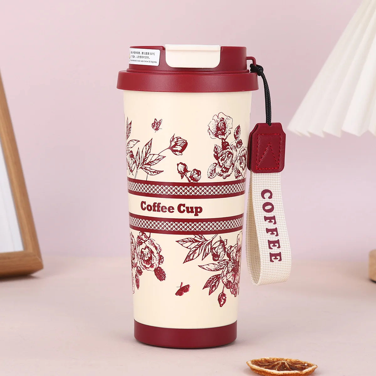 500ml Stainless Steel Double Wall Vacuum Insulated Travel Mug with Handle/Portable Thermal Cup, Coffee Tumbler Termos Cup
