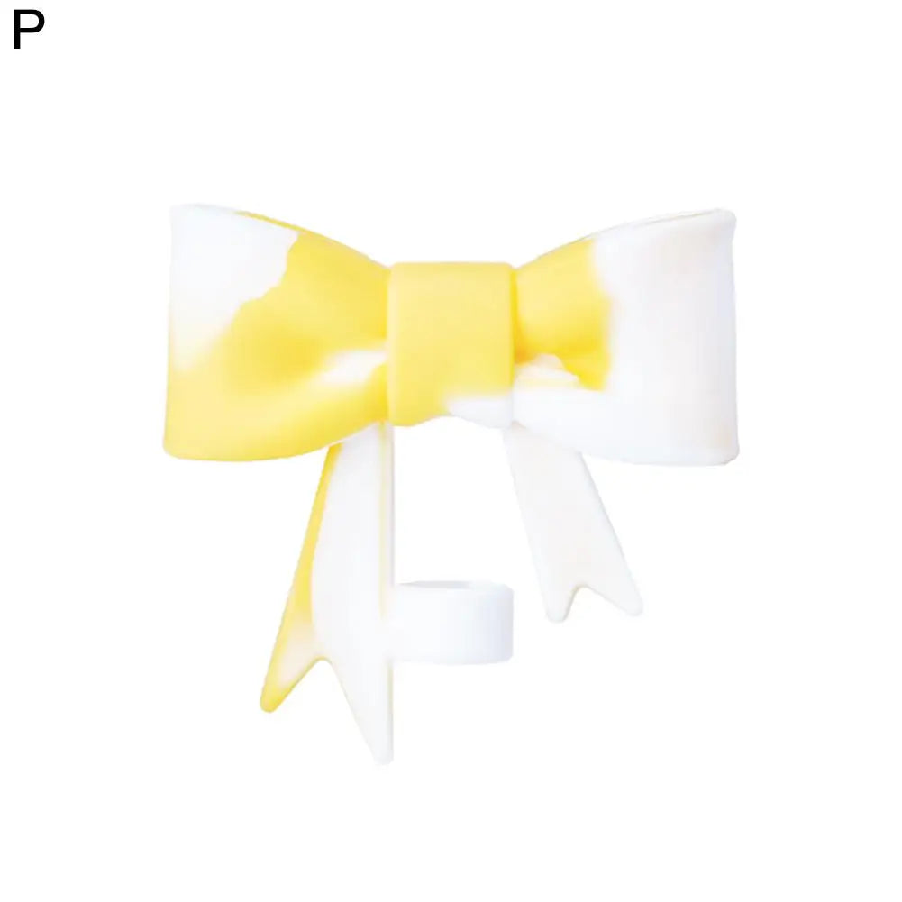 Bow Straw Cap Covers Toppers Silicone Accessories For Stanley Cups 30&40 Oz Tumbler And With 1pc Protective Boot ﻿