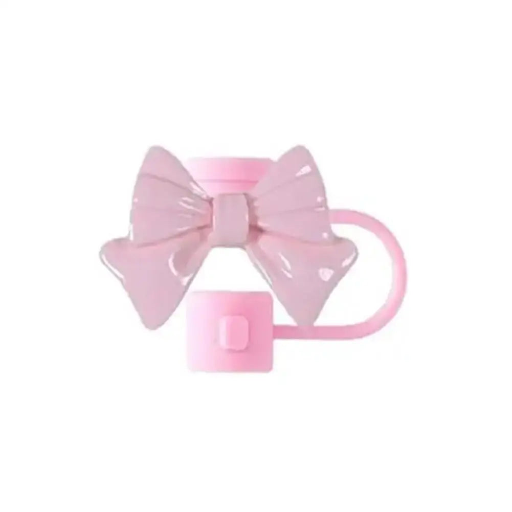 Bow Straw Cap Covers Toppers Silicone Accessories For Stanley Cups 30&40 Oz Tumbler And With 1pc Protective Boot ﻿
